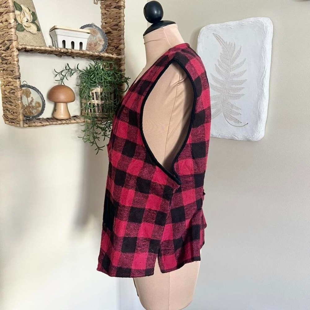 Vintage Rosettes 90s Deadstock Plaid Vest - Picture 2 of 5
